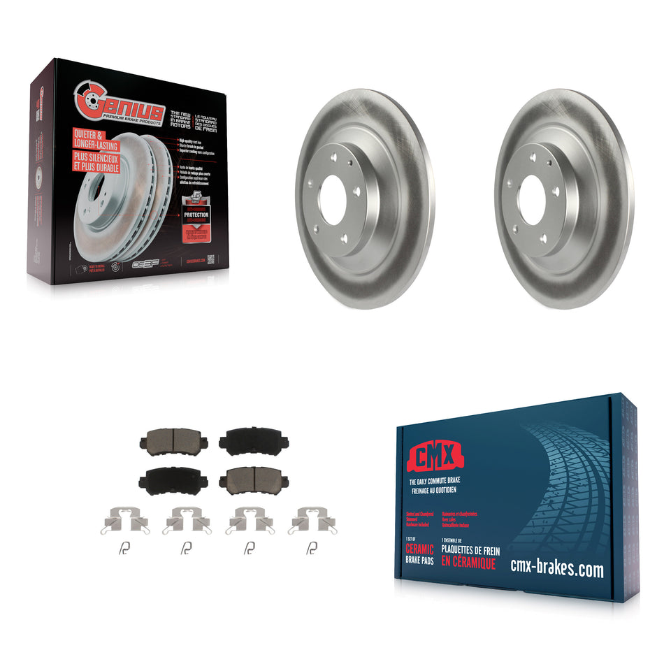 Rear Coated Disc Brake Rotors And Ceramic Pads Kit For Mazda CX-5 KGC-101830