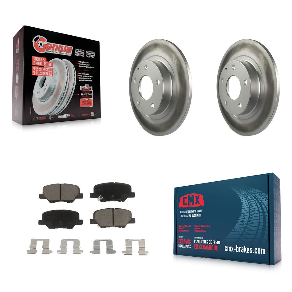 Rear Coated Disc Brake Rotors And Ceramic Pads Kit For 2014-2015 Mazda 6 KGC-101846