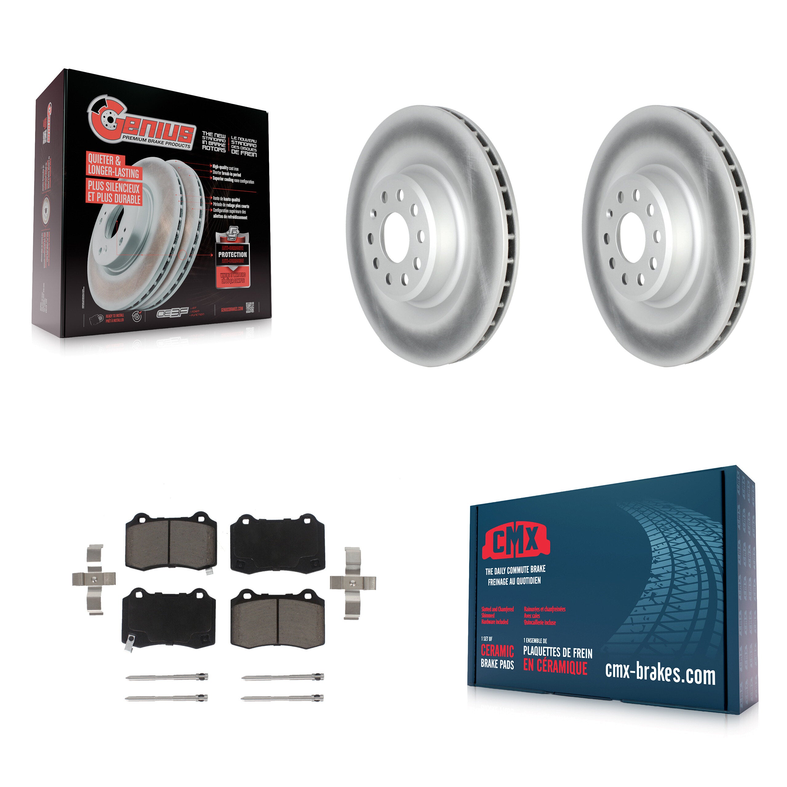 Rear Coated Disc Brake Rotors And Ceramic Pads Kit For 2016 Tesla S From 04 16 KGC-101850