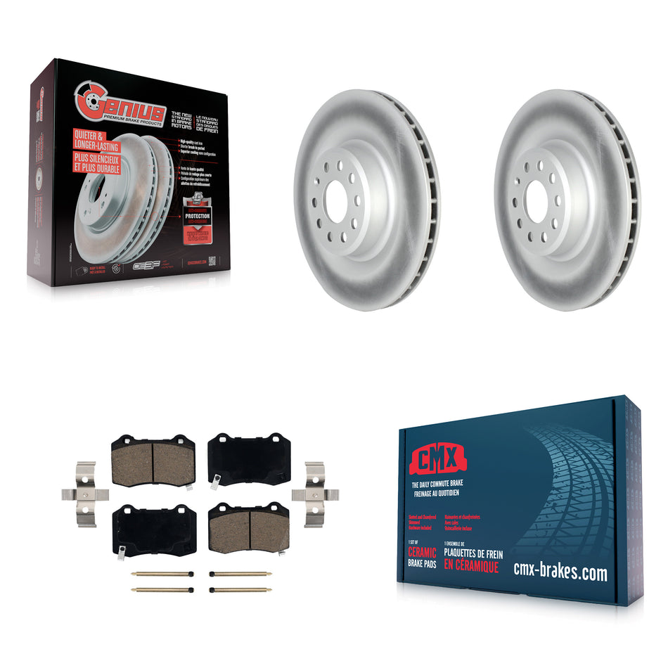 Rear Coated Disc Brake Rotors And Ceramic Pads Kit For Tesla X S KGC-101851