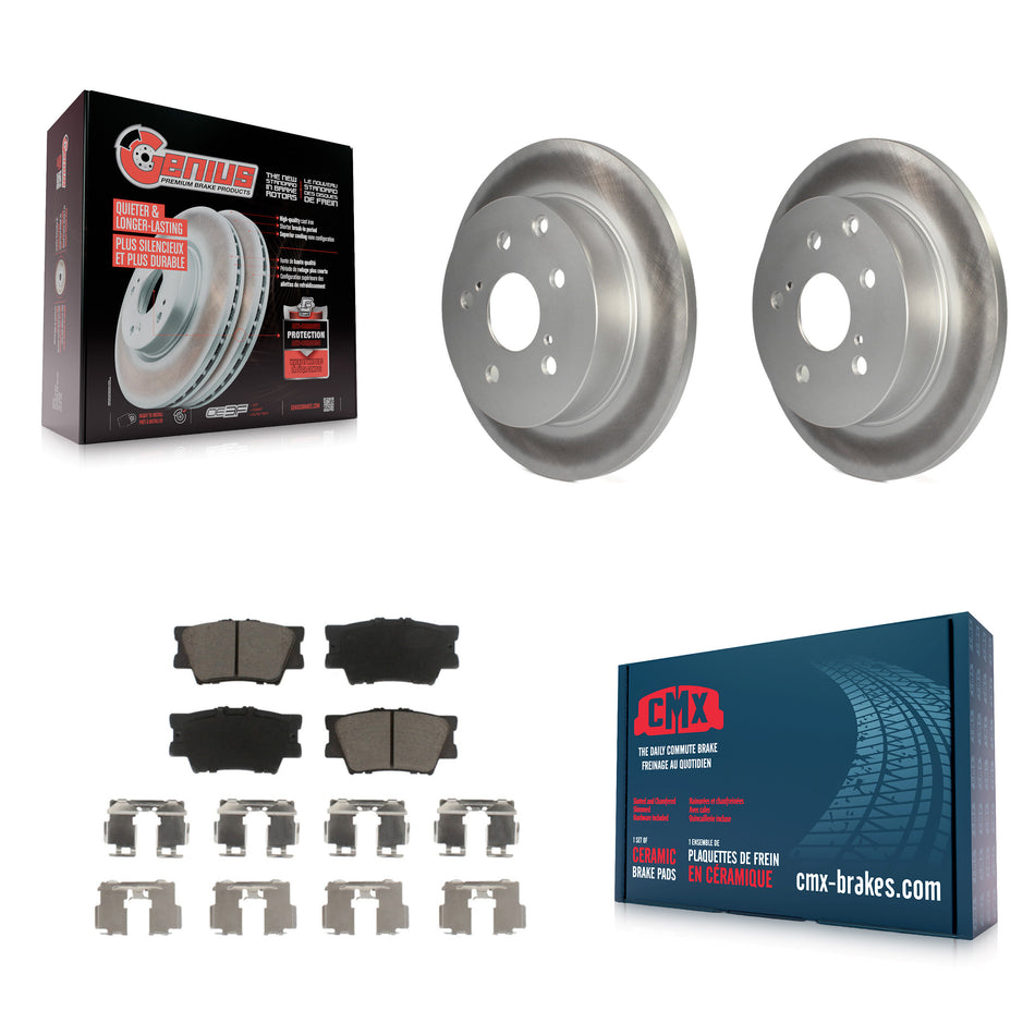 Rear Coated Disc Brake Rotors And Ceramic Pads Kit For Toyota RAV4 Lexus HS250h KGC-101876