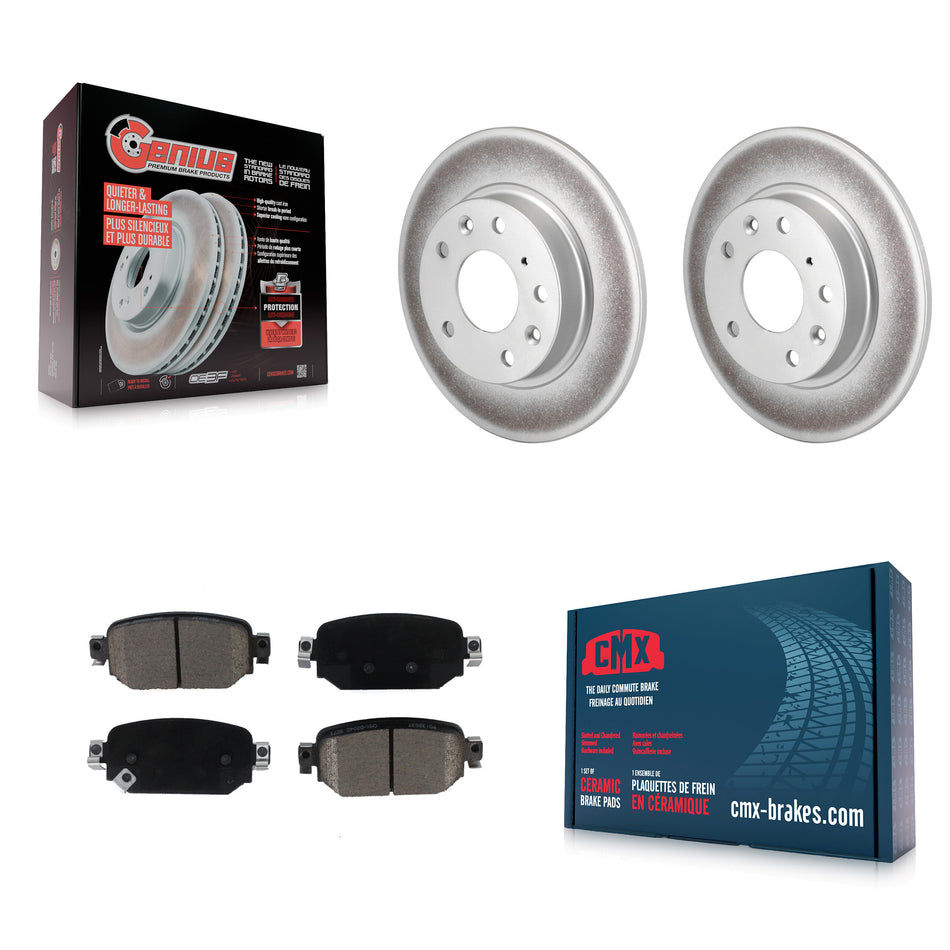 Rear Coated Disc Brake Rotors And Ceramic Pads Kit For Mazda 3 CX-3 Sport KGC-101885
