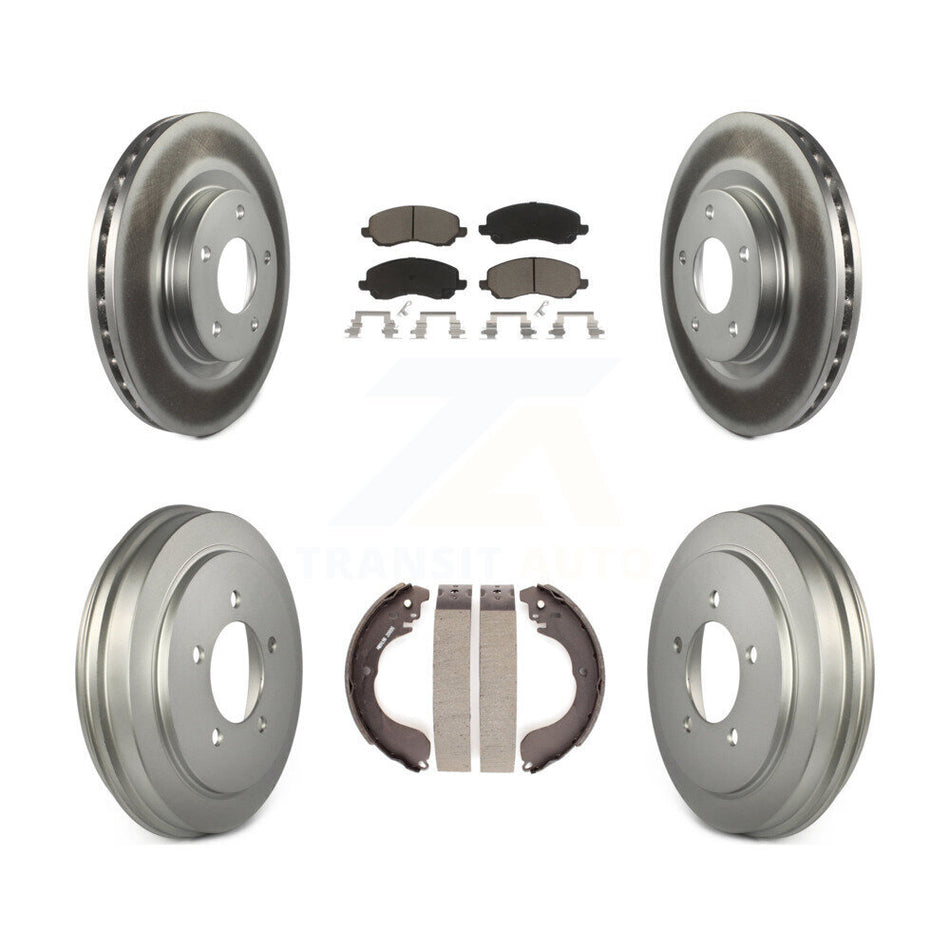 Front Rear Coated Disc Brake Rotors Ceramic Pads And Drum Kit For Jeep Patriot Compass Dodge Caliber Chrysler Sebring Avenger KGC-101958