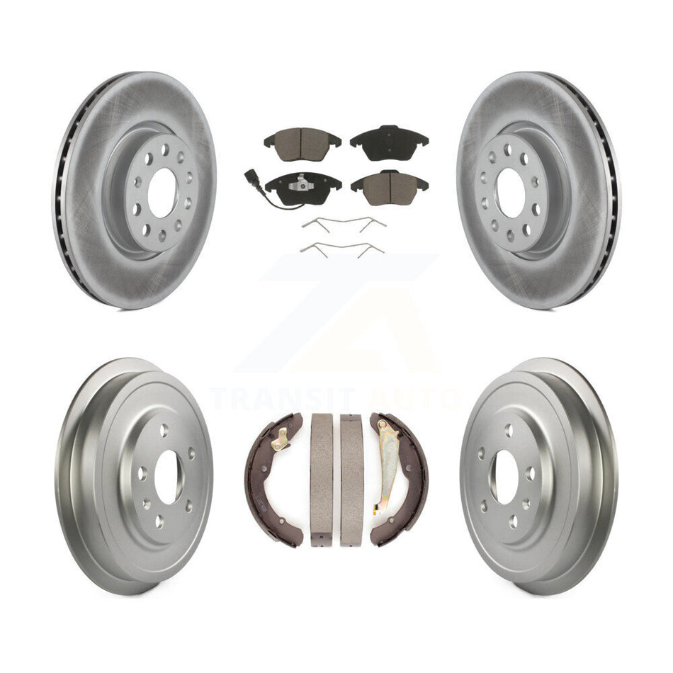 Front Rear Coated Disc Brake Rotors Ceramic Pads And Drum Kit For Volkswagen Jetta Beetle With 312mm Diameter Rotor KGC-101994
