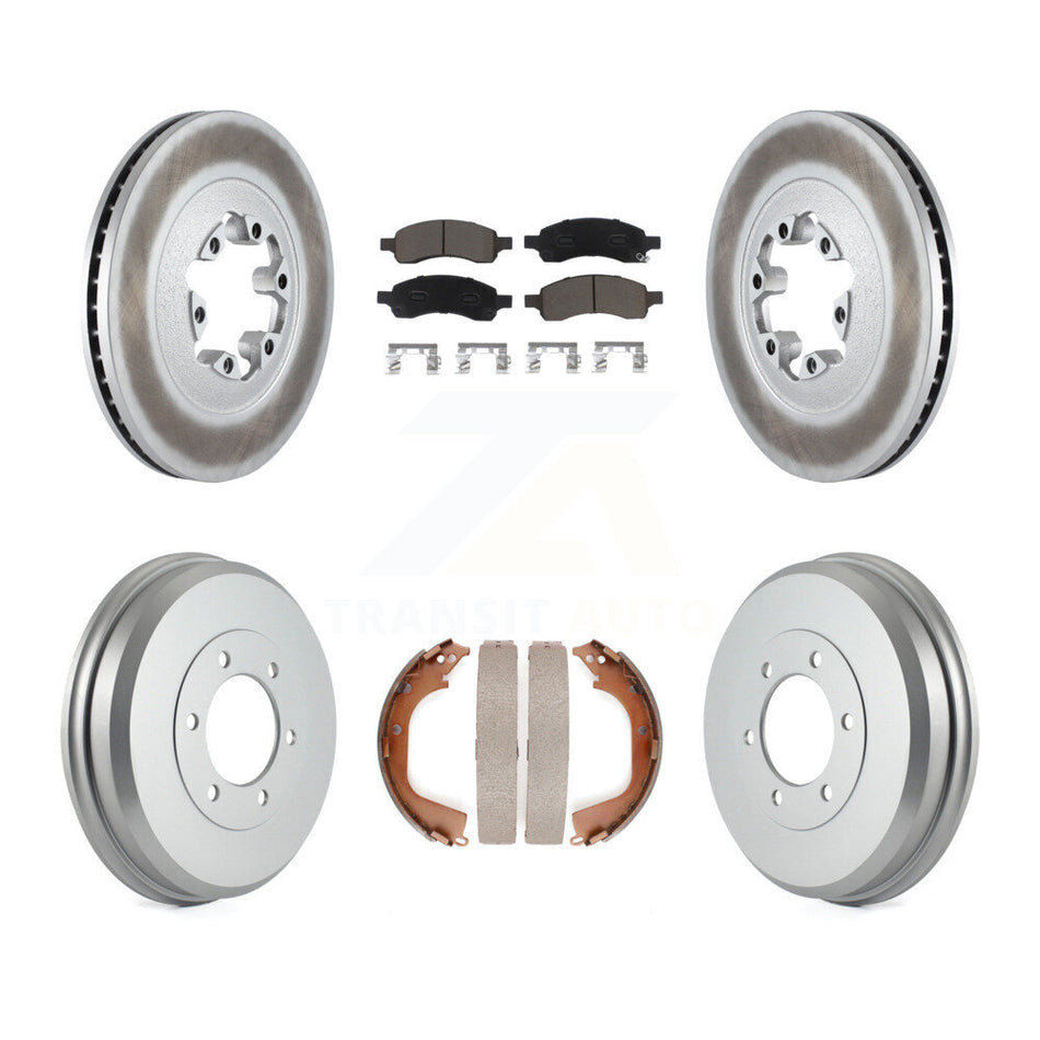 Front Rear Coated Disc Brake Rotors Ceramic Pads And Drum Kit For Chevrolet Colorado GMC Canyon KGC-101997