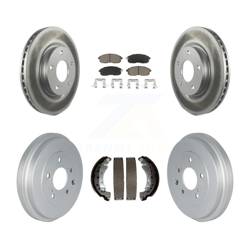 Front Rear Coated Disc Brake Rotors Ceramic Pads And Drum Kit For Nissan Sentra KGC-102002