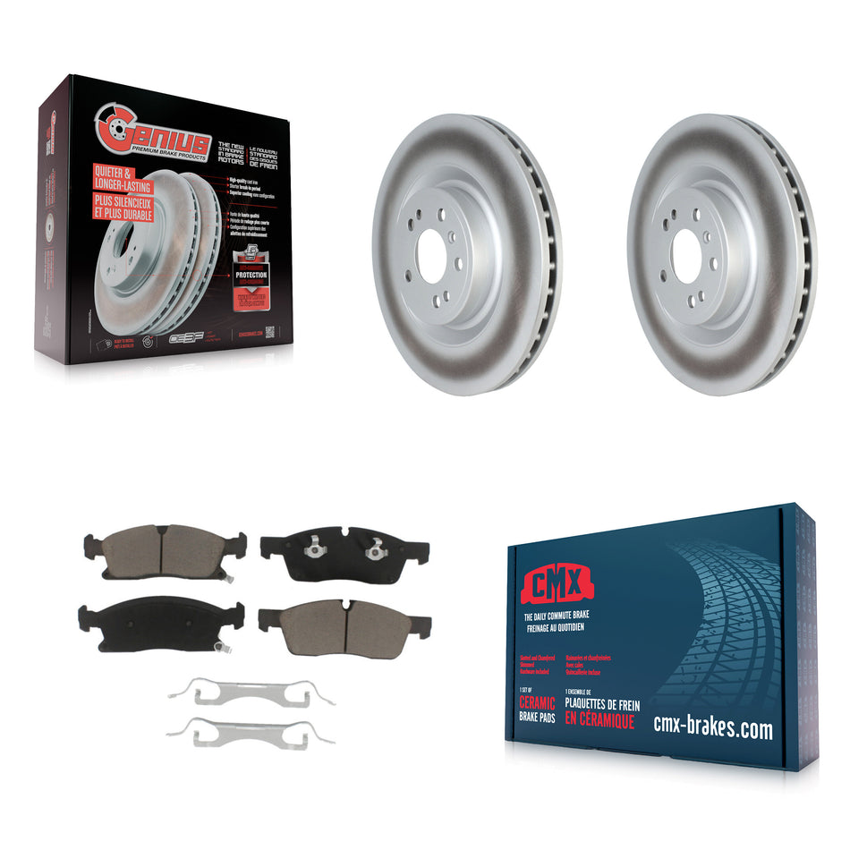 Front Coated Disc Brake Rotors And Ceramic Pads Kit For Mercedes-Benz ML350 GLE350 ML400 GLE400 ML250 GLE300d KGC-102128
