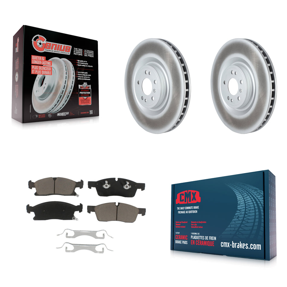Front Coated Disc Brake Rotors And Ceramic Pads Kit For Mercedes-Benz ML350 GLS450 GL450 GL350 ML400 ML250 KGC-102129