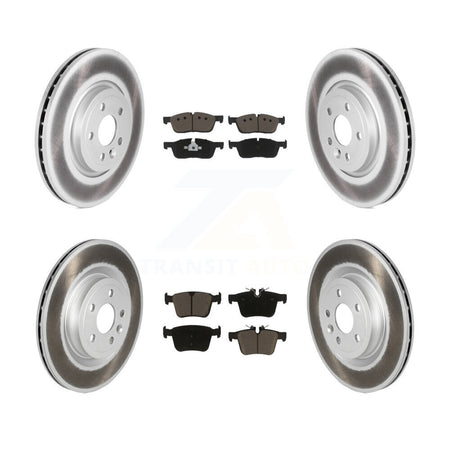 Front Rear Coated Disc Brake Rotors And Ceramic Pads Kit For Jaguar F-Pace KGC-102166