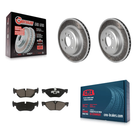 Rear Coat Brake Rotors Ceramic Pad Kit For BMW 328i xDrive With 345mm Diameter Rotor KGC-102177