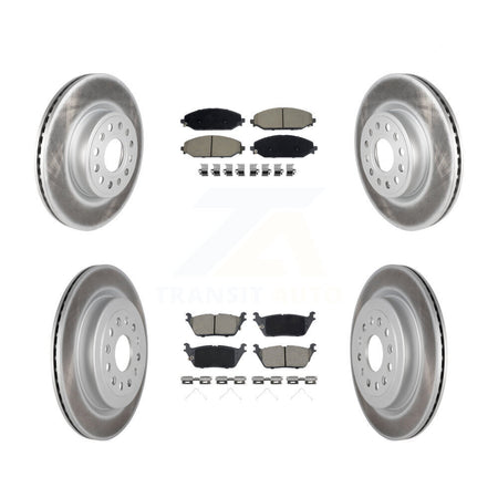 Front Rear Coated Disc Brake Rotors And Ceramic Pads Kit For Ram 1500 KGC-102195