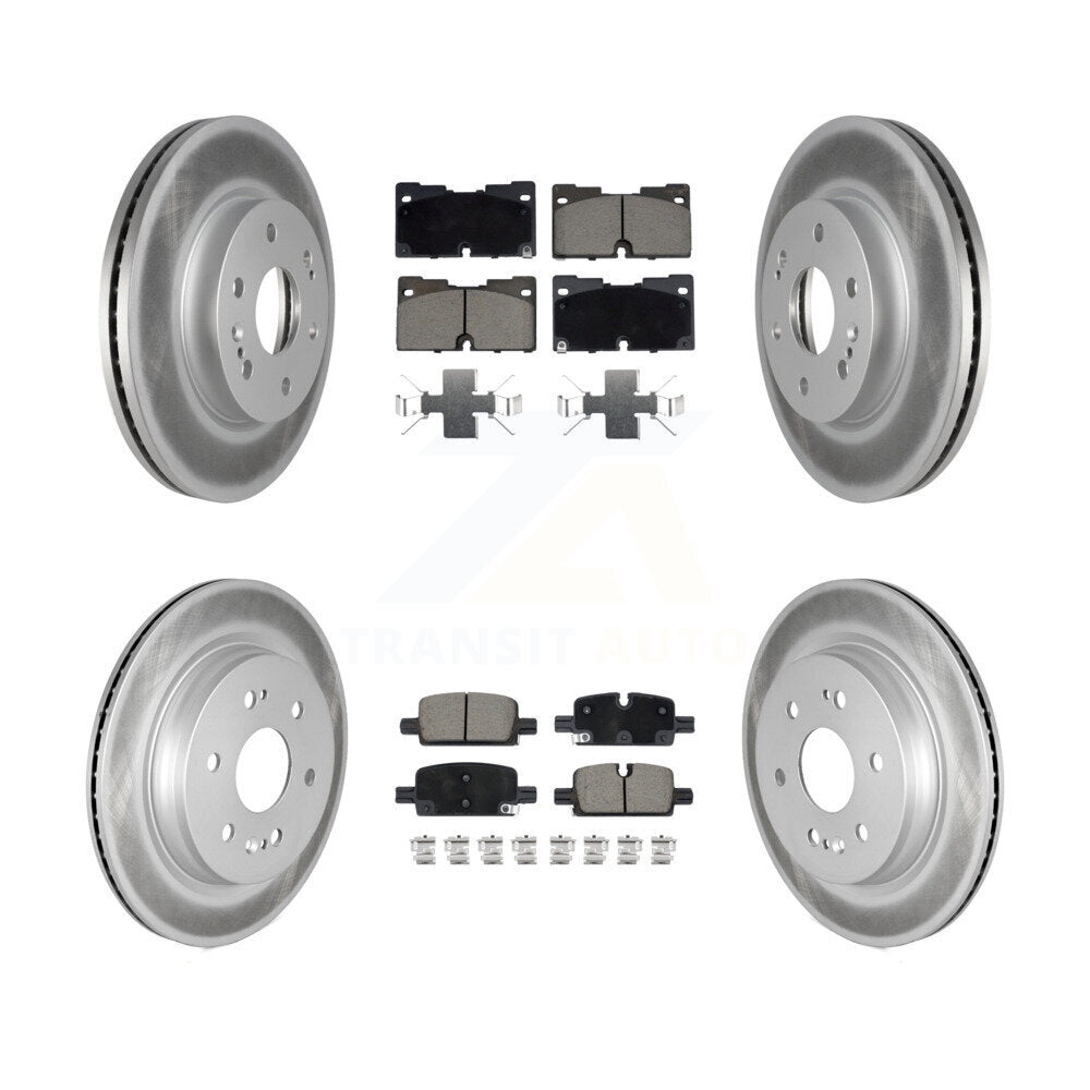 Front Rear Coat Brake Rotor Ceramic Pad Kit For Chevrolet GMC Silverado 1500 Sierra Yukon KGC-102197