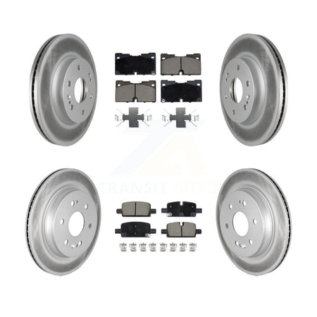 Front Rear Coat Brake Rotor Ceramic Pad Kit For Chevrolet GMC Silverado 1500 Sierra Yukon KGC-102197