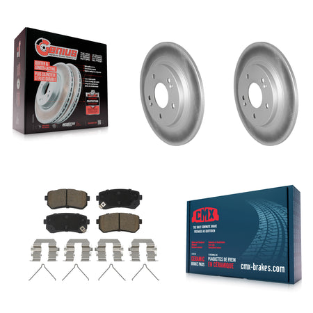 Rear Coated Disc Brake Rotors And Ceramic Pads Kit For Hyundai Kona Kia Seltos KGC-102208