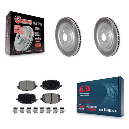 Rear Coated Brake Rotors Ceramic Pad Kit For Ford Explorer Lincoln Aviator Police Utility KGC-102210
