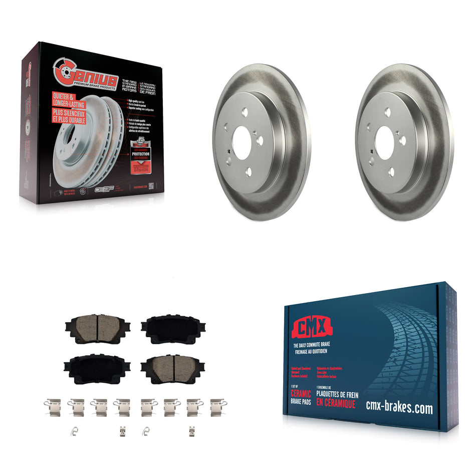 Rear Coat Brake Rotor Ceramic Pad Kit For Toyota Corolla 1.8L With Electric Parking KGC-102214