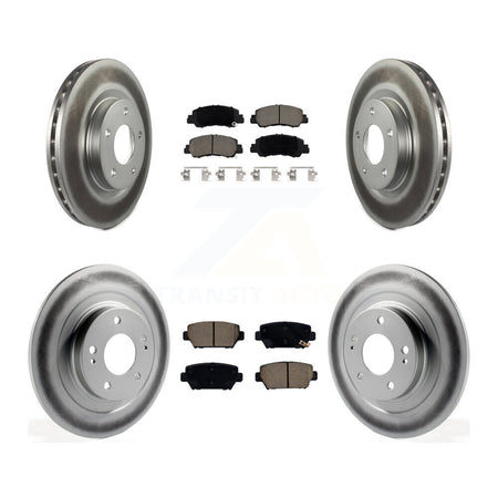 Front Rear Coated Disc Brake Rotors And Ceramic Pads Kit For Mitsubishi Eclipse Cross KGC-102230