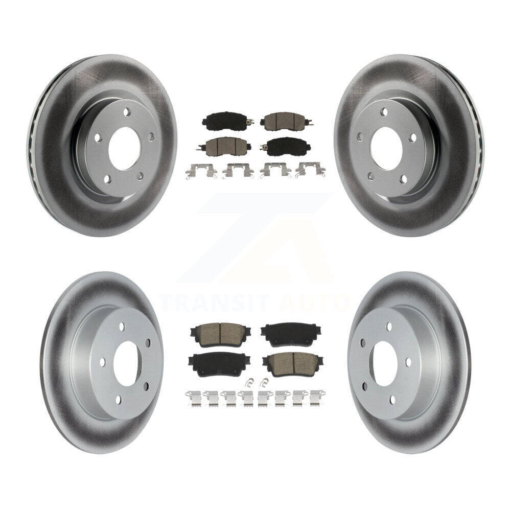 Front Rear Coat Brake Rotor Ceramic Pad Kit For Nissan Altima With Electric Parking KGC-102234