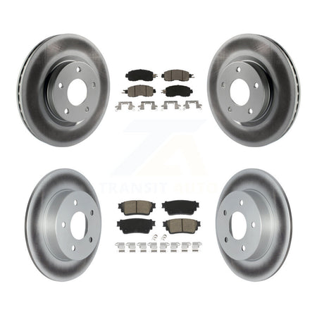 Front Rear Coat Brake Rotor Ceramic Pad Kit For Nissan Altima With Electric Parking KGC-102234