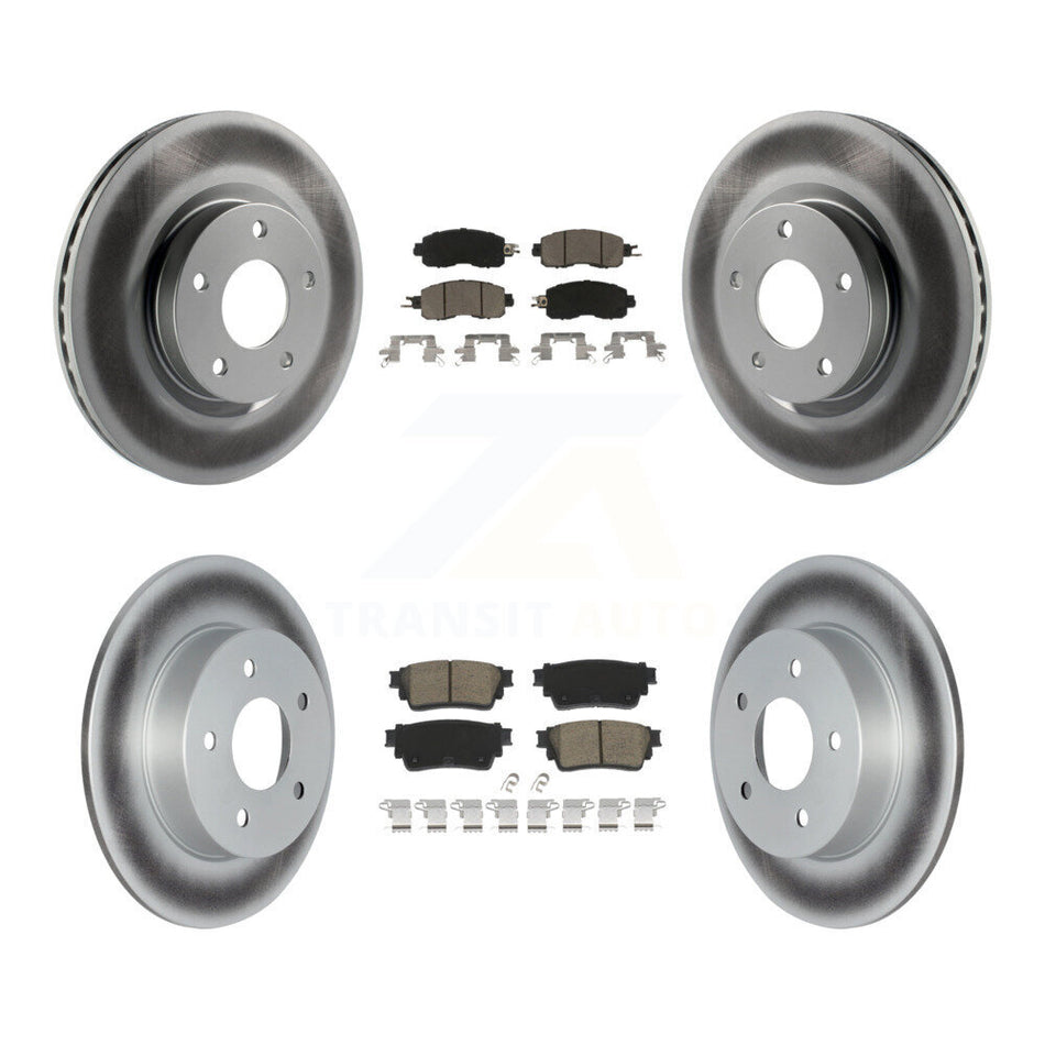 Front Rear Coat Brake Rotor Ceramic Pad Kit For Nissan Altima With Electric Parking KGC-102234