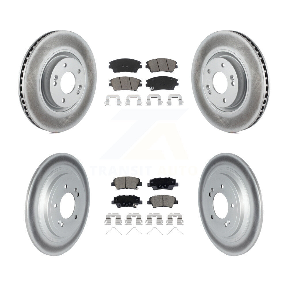 Front Rear Coat Brake Rotors Ceramic Pad Kit For Kia Sportage With Electric Parking KGC-102235