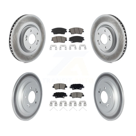 Front Rear Coat Brake Rotors Ceramic Pad Kit For Kia Sportage With Electric Parking KGC-102235