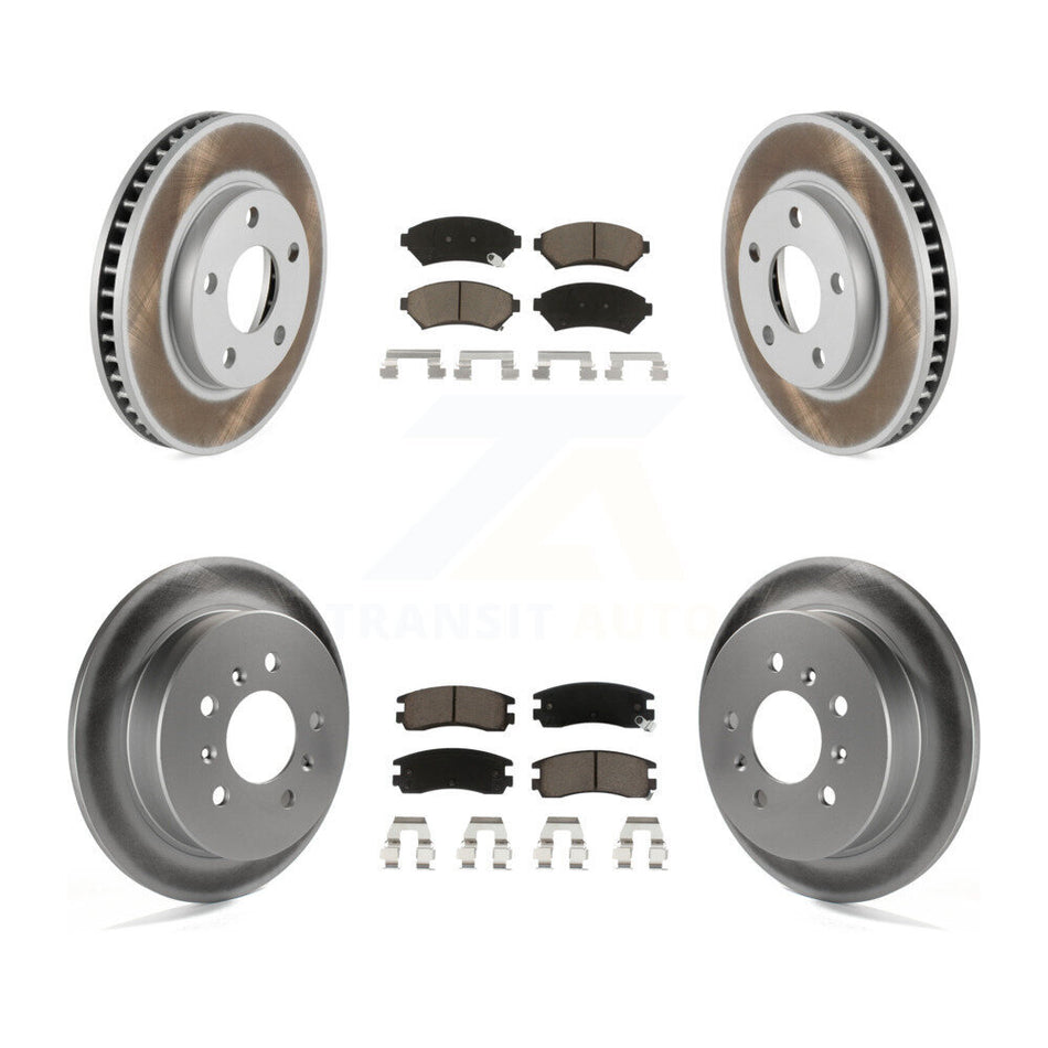 Front Rear Coated Disc Brake Rotors And Ceramic Pads Kit For Buick Century Pontiac Grand Prix Chevrolet Venture Regal Oldsmobile Intrigue Montana Trans Sport KGC-102256