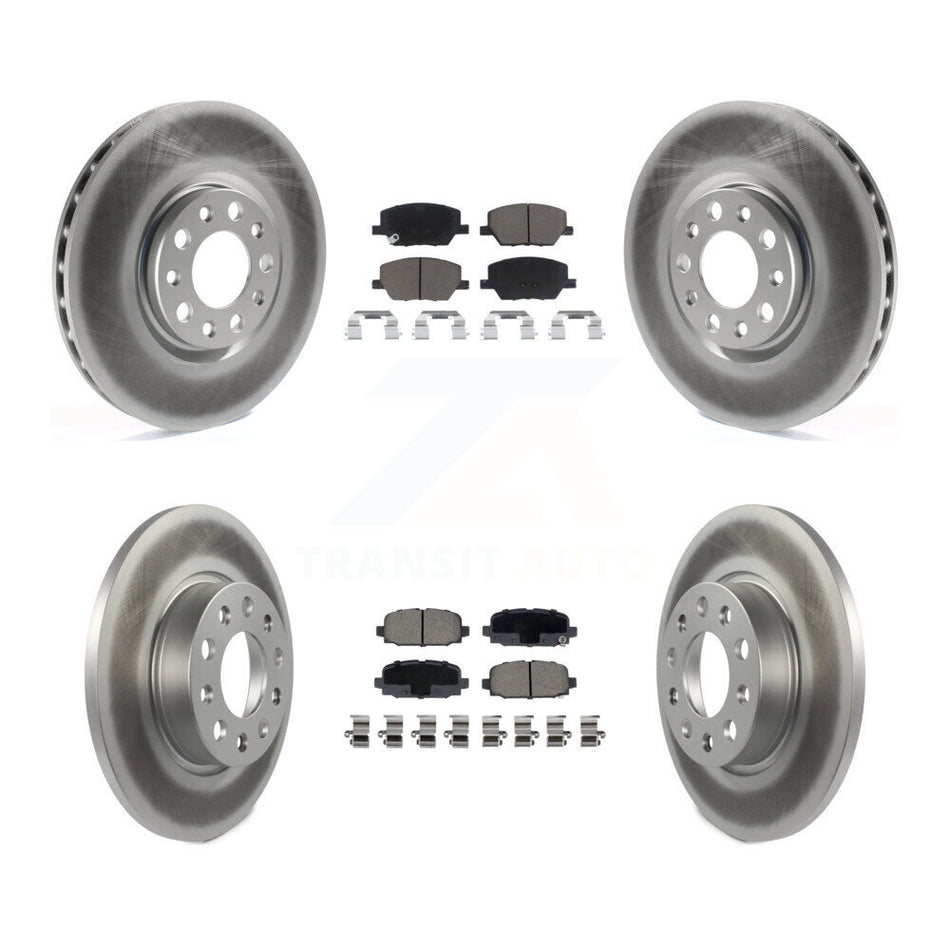 Front Rear Coated Disc Brake Rotors And Ceramic Pads Kit For Jeep Compass KGC-102260