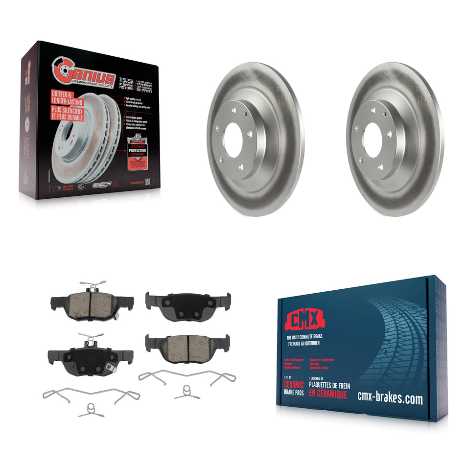 Rear Coated Disc Brake Rotors And Ceramic Pads Kit For Mazda CX-30 MX-30 EV KGC-102263