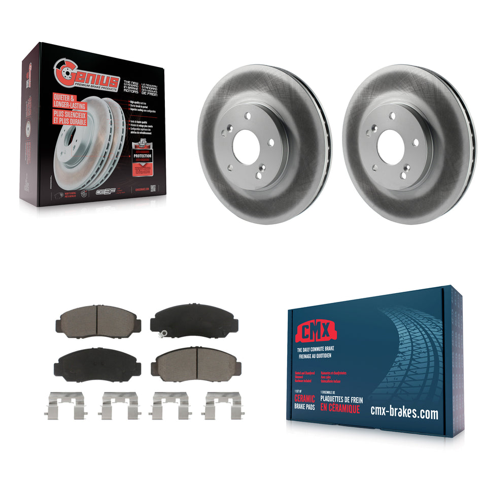 Front Coated Disc Brake Rotors And Ceramic Pads Kit For Honda Accord KGC-102270