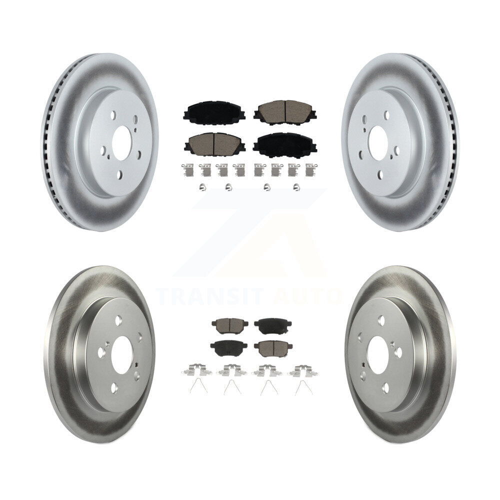 Front Rear Coat Disc Brake Rotor Ceramic Pad Kit For 2020-2022 Toyota Corolla Prius Prime KGC-102282