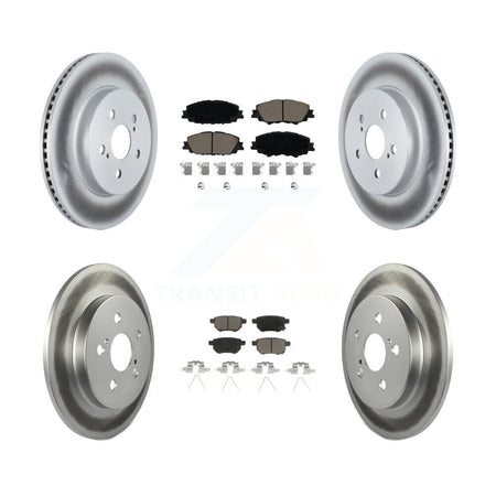 Front Rear Coat Disc Brake Rotor Ceramic Pad Kit For 2020-2022 Toyota Corolla Prius Prime KGC-102282