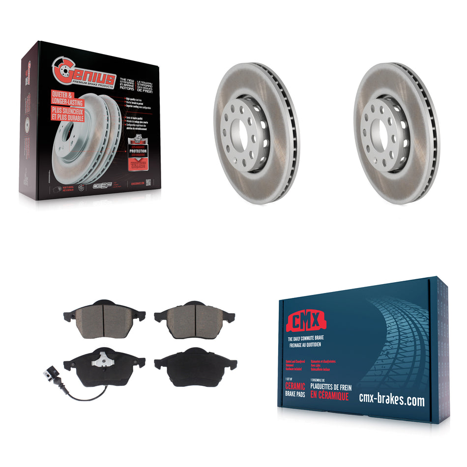 Front Coated Disc Brake Rotors And Ceramic Pads Kit For Audi A6 Quattro 100 KGC-102303