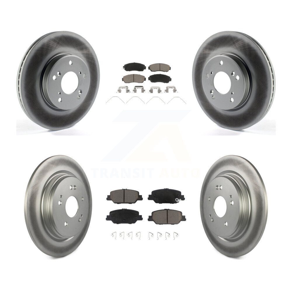 Front Rear Coated Disc Brake Rotors And Ceramic Pads Kit For Honda CR-V KGC-102308