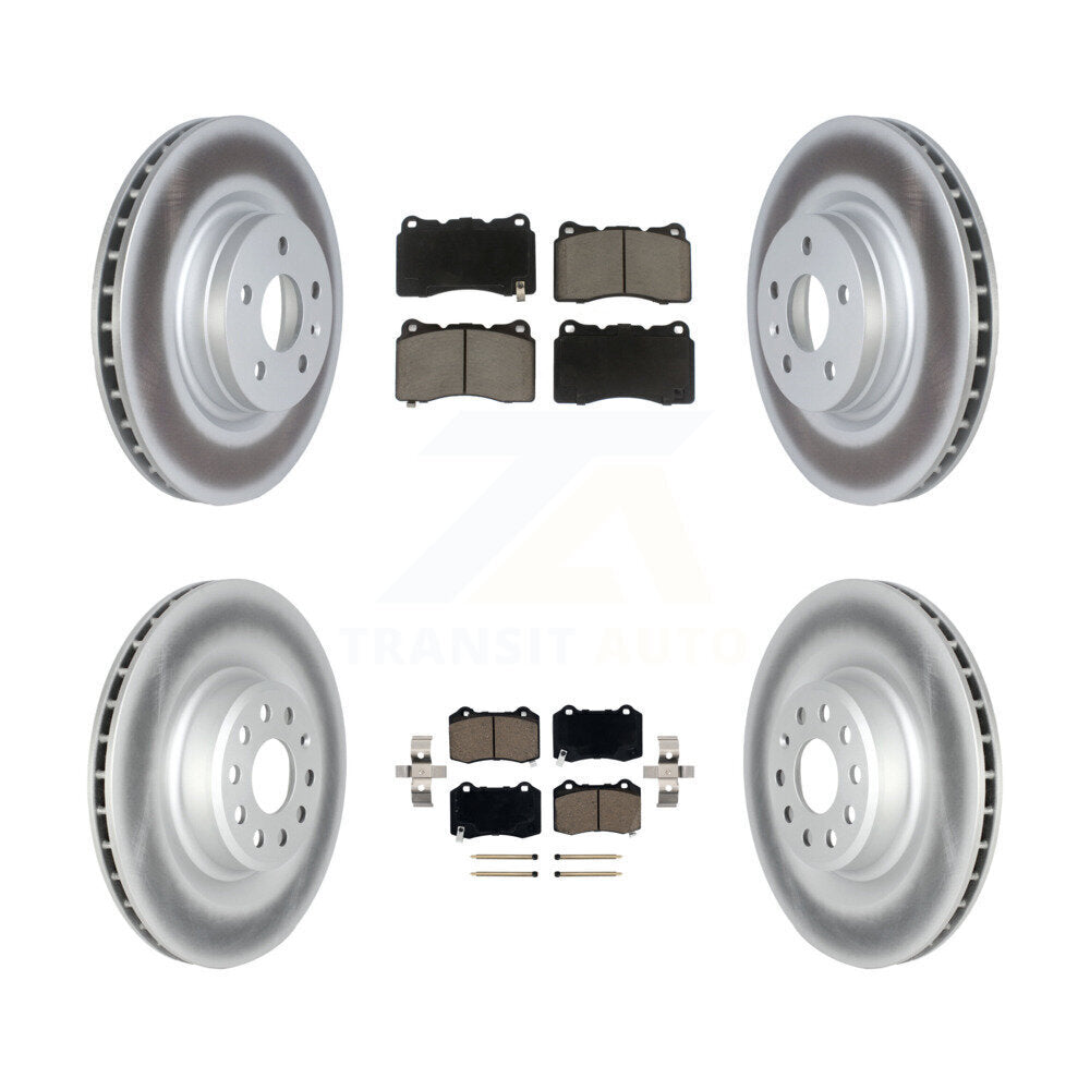 Front Rear Coat Brake Rotors Ceramic Pad Kit For 2017-2019 Tesla X S With Brembo Calipers KGC-102309
