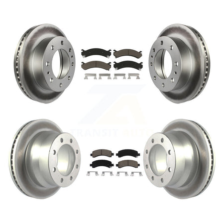 Front Rear Coated Disc Brake Rotors And Ceramic Pads Kit For Chevrolet Express 4500 KGC-102315
