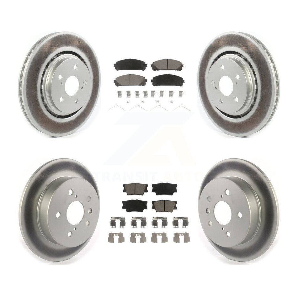 Front Rear Coat Brake Rotor Ceramic Pad Kit For 22 Toyota Camry With Manual Parking KGC-102318