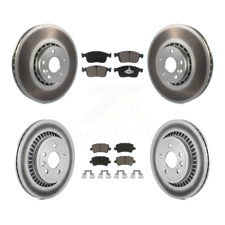 Front Rear Coated Disc Brake Rotors And Ceramic Pads Kit For Volvo XC60 KGC-102327
