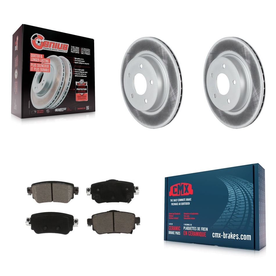 Rear Coated Disc Brake Rotors And Ceramic Pads Kit For Nissan Rogue Sport Qashqai LEAF KGC-102333
