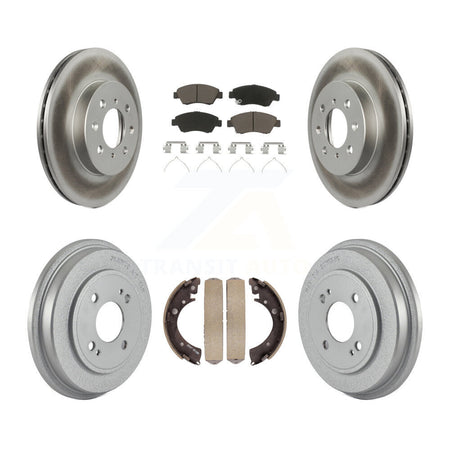 Front Rear Coated Disc Brake Rotor Ceramic Pad Drum Kit For Honda Civic With 4 Lug Wheels KGC-102338