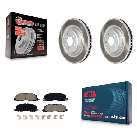 Front Coated Disc Brake Rotors And Ceramic Pads Kit For Ford Explorer Lincoln Aviator KGC-102346