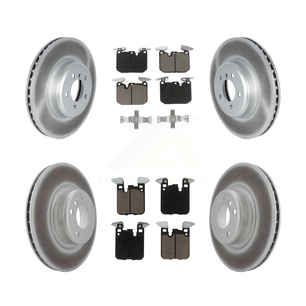 Front Rear Coated Disc Brake Rotors And Ceramic Pads Kit For 2018-2020 BMW M240i xDrive KGC-102370
