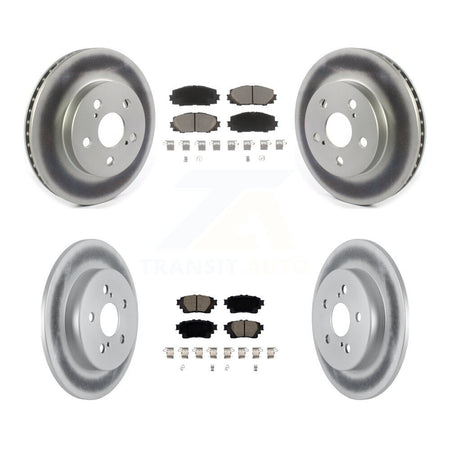 Front Rear Coated Disc Brake Rotors And Ceramic Pads Kit For Toyota Corolla KGC-102374