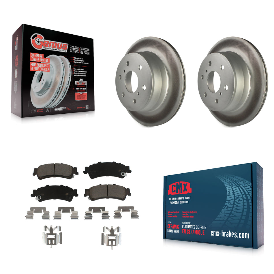 Rear Coated Disc Brake Rotors And Ceramic Pads Kit For GMC Sierra 1500 Classic KGC-102390