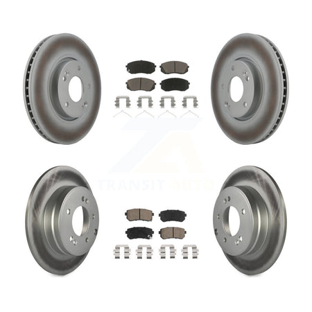 Front Rear Coat Brake Rotors Ceramic Pad Kit For Hyundai Sonata With Manual Parking KGC-102401