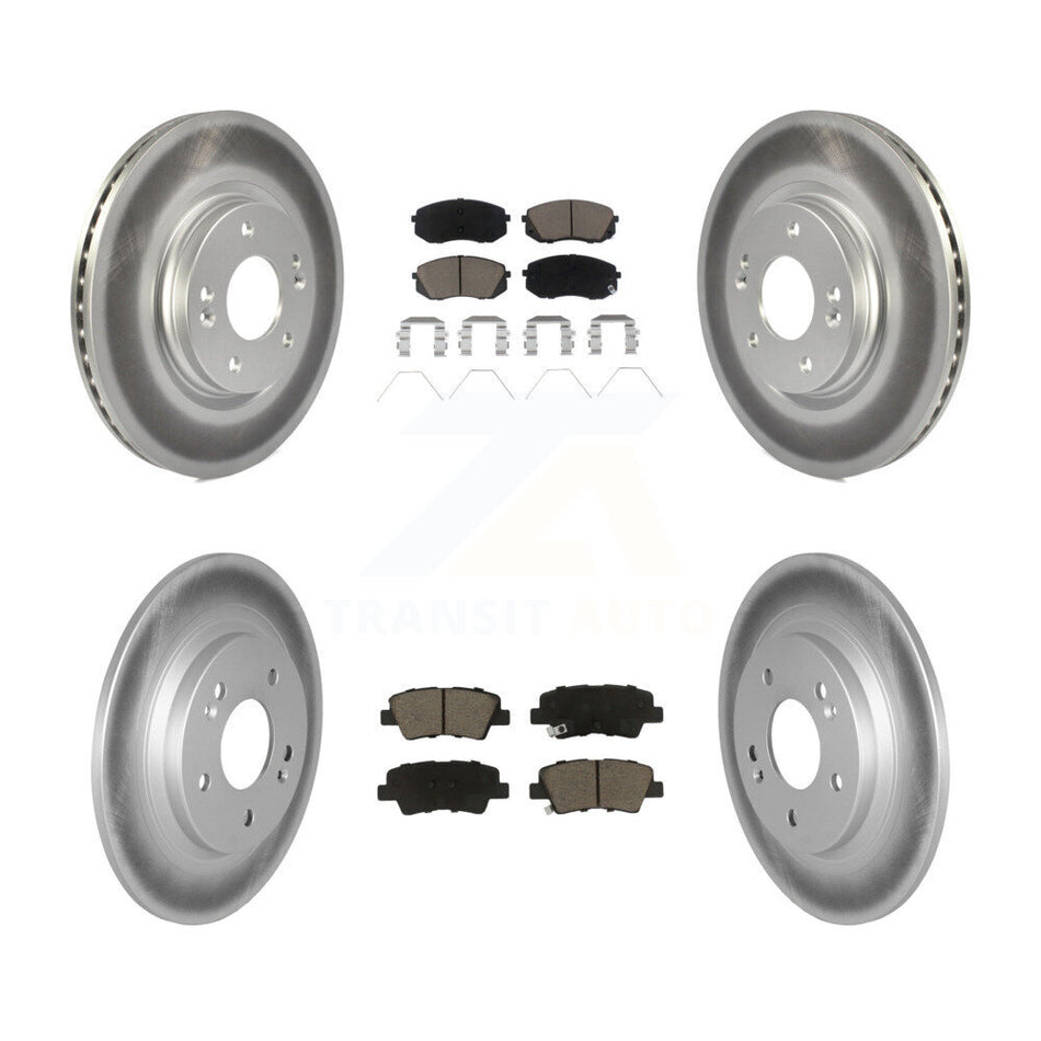 Front Rear Coat Brake Rotors Ceramic Pad Kit For Hyundai Kona With Electric Parking KGC-102405