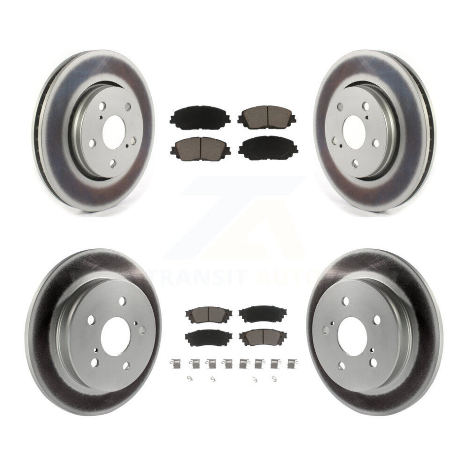 Front Rear Coated Disc Brake Rotors And Ceramic Pads Kit For Toyota C-HR KGC-102414