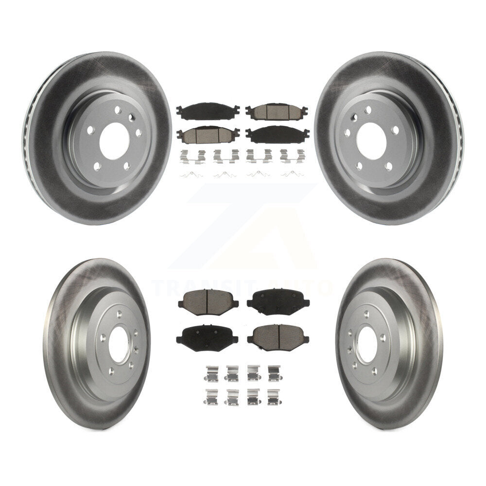 Front Rear Coated Brake Rotor Ceramic Pad Kit For Ford Explorer Without Heavy Duty Brakes KGC-102415