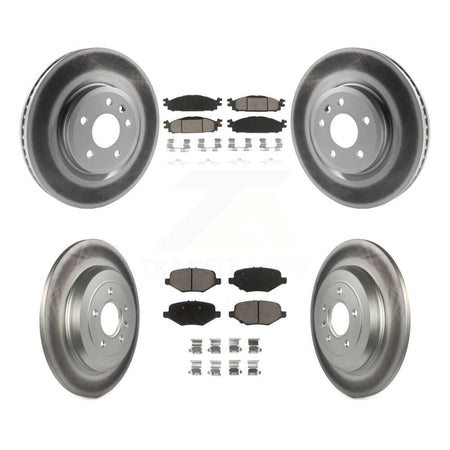 Front Rear Coated Brake Rotor Ceramic Pad Kit For Ford Explorer Without Heavy Duty Brakes KGC-102415
