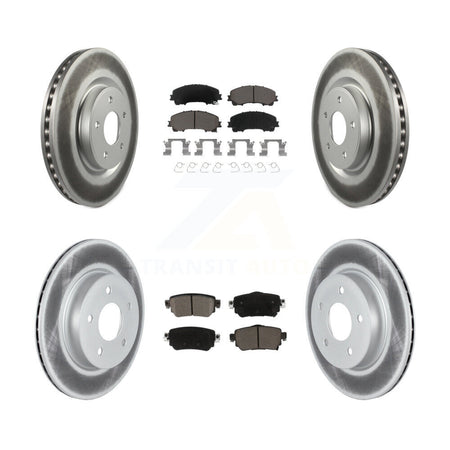 Front Rear Coat Brake Rotors Ceramic Pad Kit For Nissan Rogue With Electric Parking KGC-102420